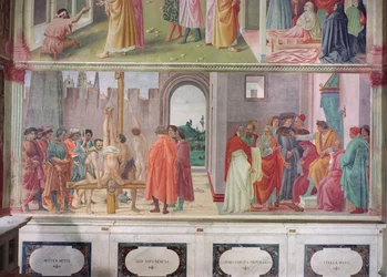 Der Streit mit Simon Mago und die Kreuzigung des heiligen Petrus, ca. 1484-85